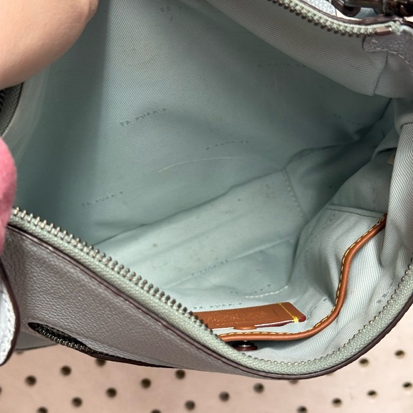 Coach Light Blue Leather Shoulder Bag - Picture 10 of 14